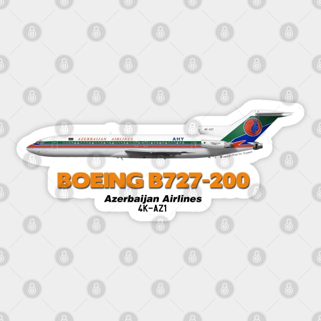 Boeing B727-200 - Azerbaijan Airlines Sticker by TheArtofFlying